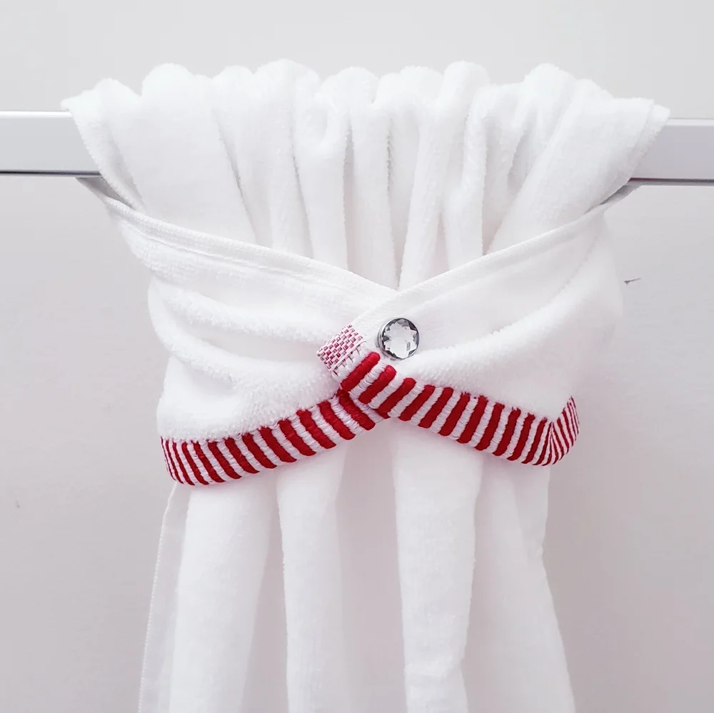 #0985 ●NEW! ONE Hanging Snap-on HAND Towel 🤍Select your snap